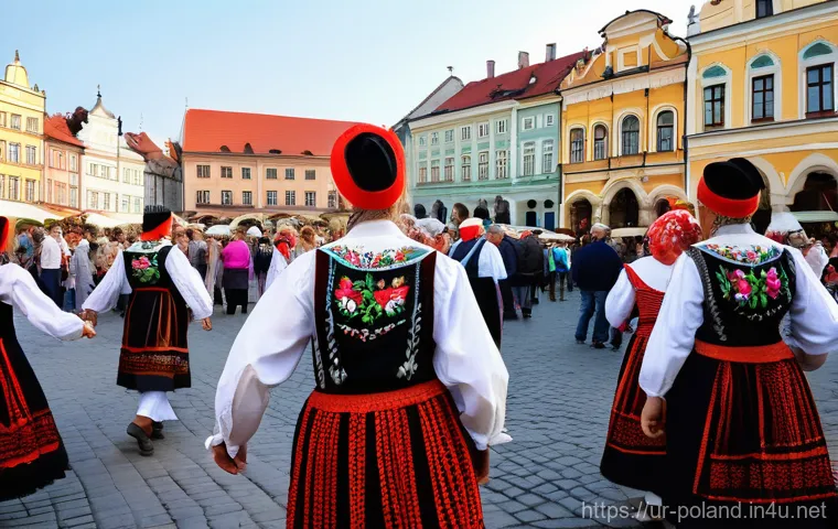 폴란드 국민성 특징 - Image Prompt 1: "Historical Pride and Vibrant Traditions"**