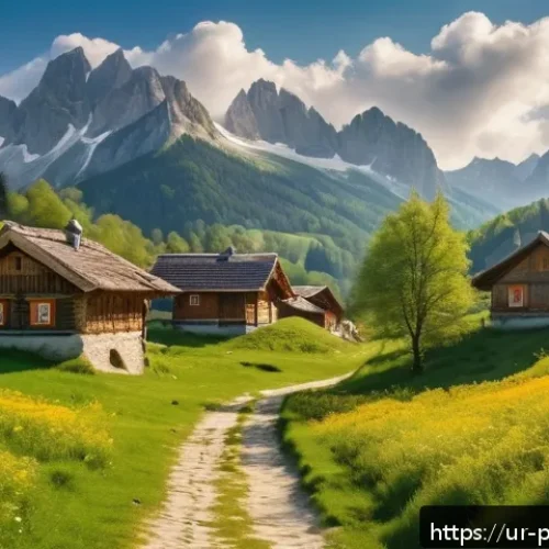 Home 32 폴란드 도보 여행 추천 루트 - A serene springtime hiking trail in the Goral mountain valleys of southern Poland, featuring lush gr...